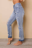 Lucy Straight Leg Distressed Jeans