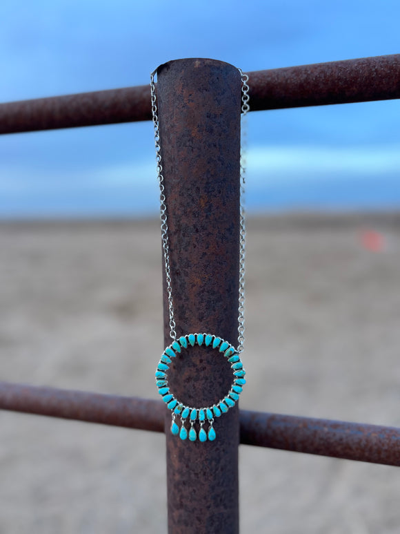 Kingman Turquoise Eternity Necklace