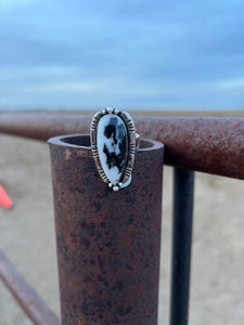 White Buffalo Adjustable Ring