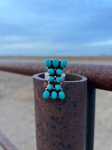Kingman Turquoise Adjustable Ring BOWTIE