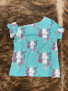 Turquoise bull scull scoop shoulder