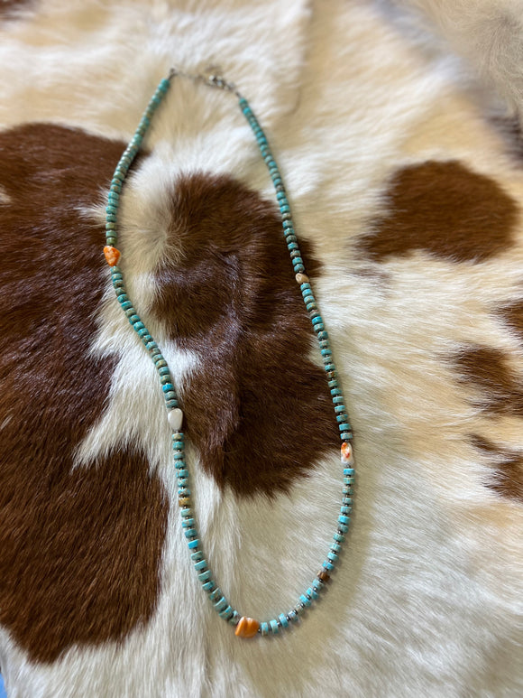 Turquoise and Spiny necklace