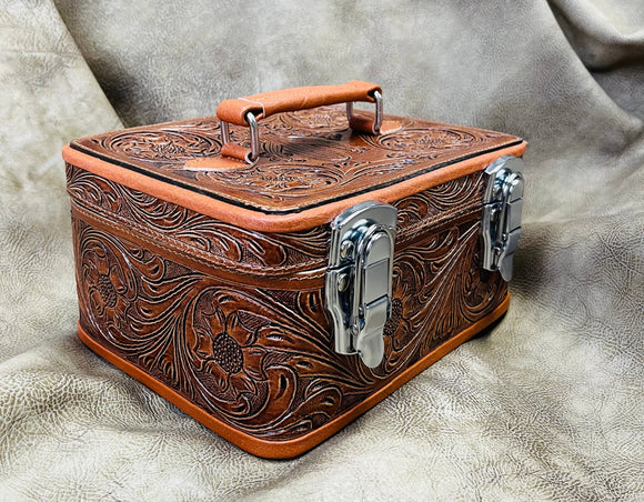 Tooled Leather Jewelry Box