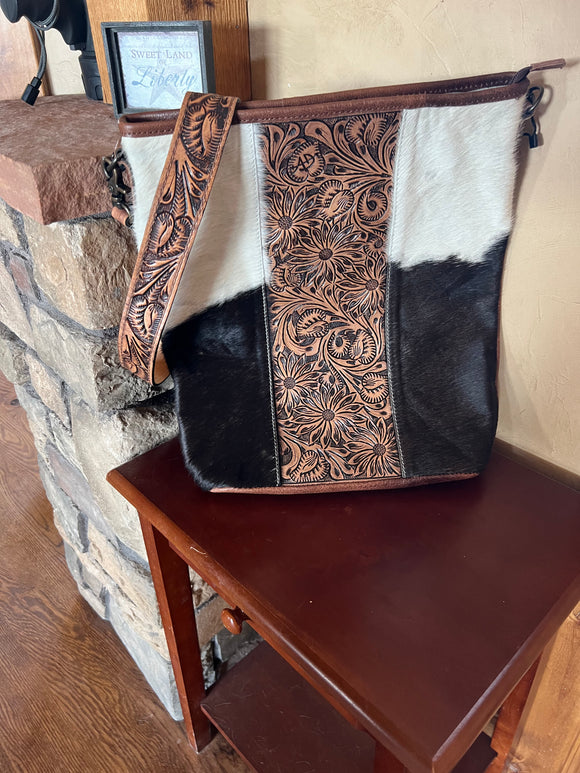 Tooled Front Hair on Purse